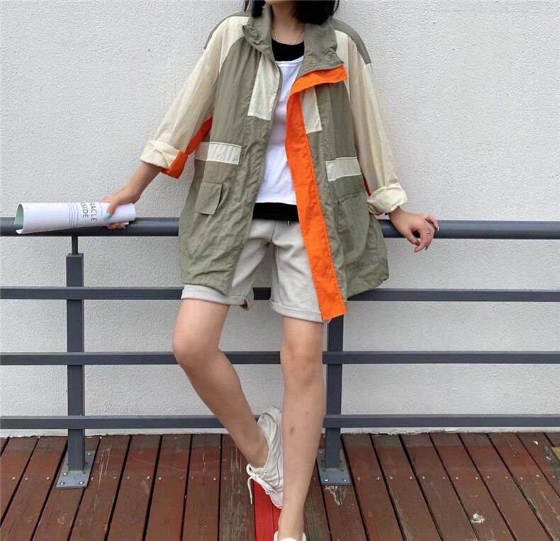 撞色防晒衣，女装，Q.P