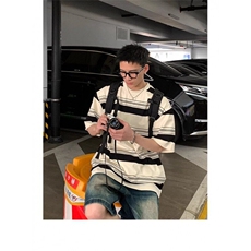 新款！纯棉高质量版型条纹短袖简约百搭cleanfit风男女同款TW60，男装T恤，星座1116A（原606A-3）