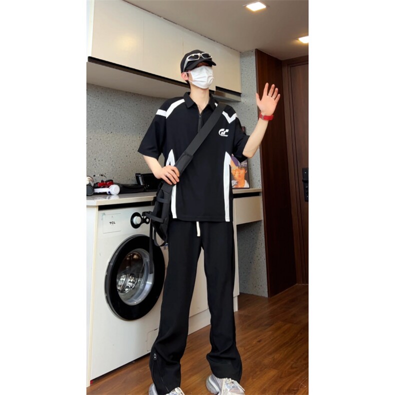 抖音品质！重磅夏季美式冰感POLO衫男潮流宽松短袖XP2405-P45控68,男装Polo衫,电商B370