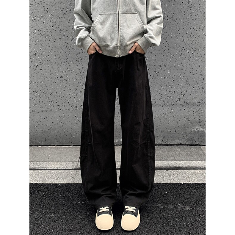 2026春季新款外景美式拼接水洗弯刀裤M-5XLGK251055-特P40,男装休闲裤,电商A022