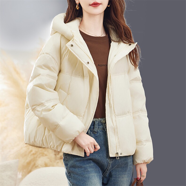 短款羽绒服女冬季2024年新款女款时尚洋气秋冬白鸭绒保暖外套,女装羽绒服,丽影随形