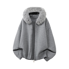 2025毛领连帽拉链毛衣A169-MK2504P70，男装针织衫/毛衣，电商A169