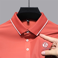 夏季纯色Polo衫商务休闲体恤半袖翻领上衣服高端新款男士短袖T恤，男装Polo衫，电商B212（原钱塘6029）