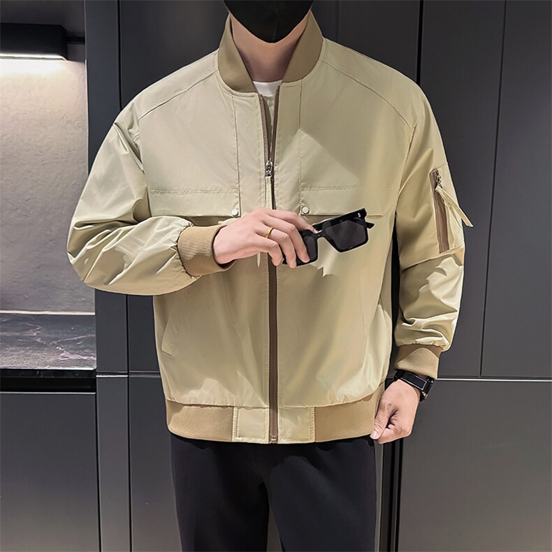 新款社会小伙秋装男时尚工装夹克男店主外套JK801-P78控128黑色,男装夹克,星座301B-1