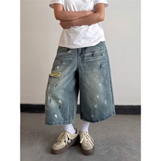 80%含棉量原版细节涂鸦#蓝色S-2XL310A-4-A121-P55，男装牛仔裤，星座310A-4