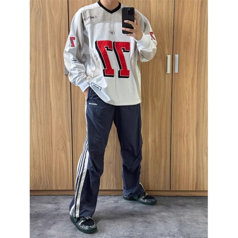 欧美街头赛车服卫衣潮牌酷帅冰球服美式套头外套WY5508特P38,女装短外套,星座908-1
