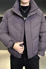 90%标白鸭绒2025冬季立领休闲短款加厚羽绒服外套M8752-P290，男装羽绒服，电商A413