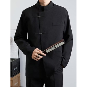 [007]新中式西装男士春秋新款中山装立领西服外套 A079-XF35-P59图片
