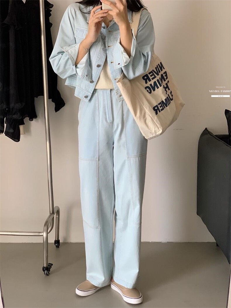 2022香丽迪新款牛仔套装,女装职业装,香丽迪1