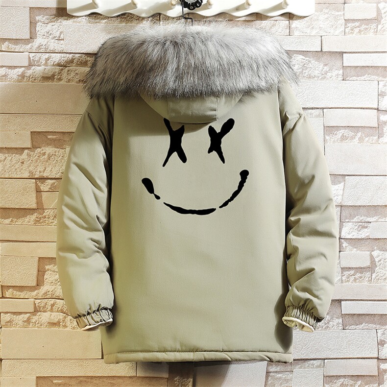 MM48190-P130冬季大毛领衣男士大码加厚袄男服砖墙,男装棉衣,电商A040A
