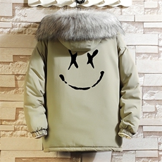 MM48190-P130冬季大毛领衣男士大码加厚袄男服砖墙，男装棉衣，电商A040A