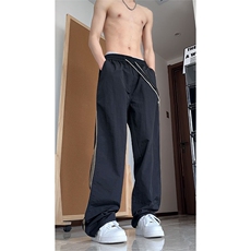 大量现货美式复古薄款条纹伞兵裤男夏季速干休闲裤DY5036-特P35，男装休闲裤，电商A178