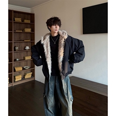 网图美式座山雕加绒加厚棉服男女秋冬宽松休闲棉衣-A2347P120，男装棉衣，电商B241