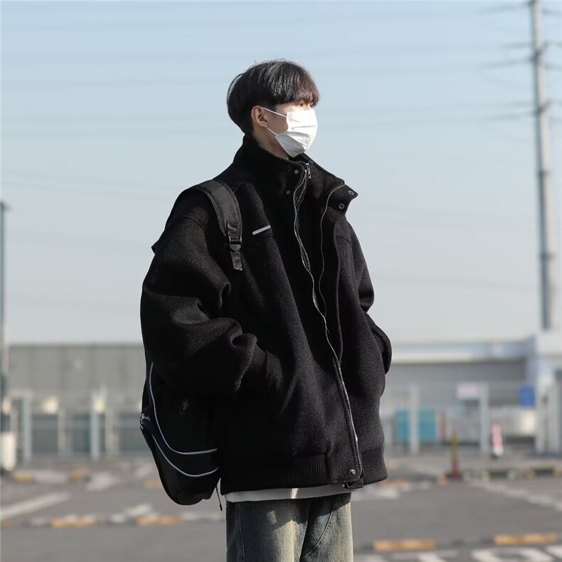 秋冬季美式复古麂皮绒外套男女宽松休闲百搭W9296-P95,男装夹克,星座1109-3