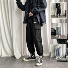910A-G216港风秋装新款休闲裤工装裤束脚裤才刘嘻哈裤男，男装休闲裤，星座910A