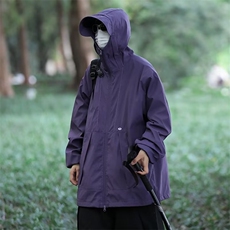 户外连帽冲锋衣外套男2023秋季新款黑武士宽松登山服夹克JK7004，男装夹克，星座1116A-1（原606A）