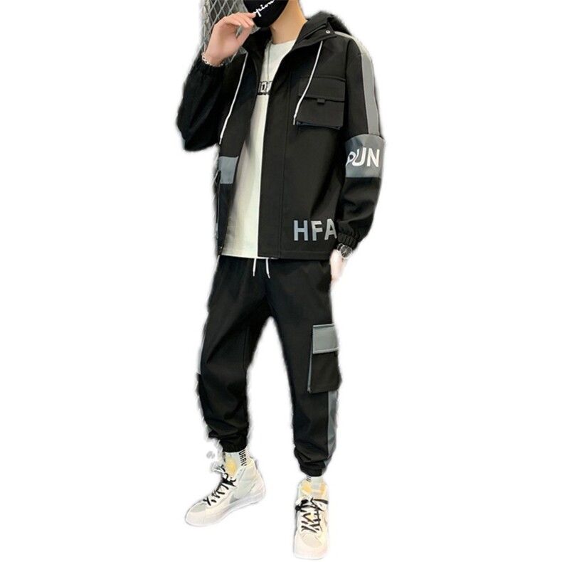 主推秋季男士套装休闲运动服帅气搭配一套工装夹克外套D05,男装夹克,电商B226-2（原B217-2）