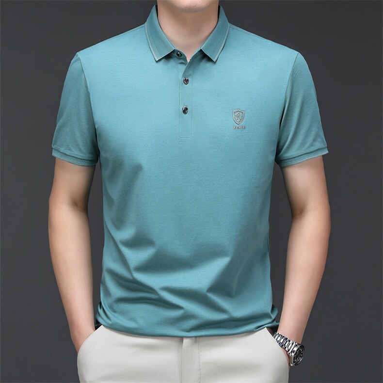 男夏季免烫短袖t恤男高级感商务polo衫休闲半袖体恤HMQ352-P58,男装Polo衫,星座1105-3