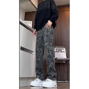 秋季美式ins高街hiphop迷彩水洗伐木裤工装货号K2312P55图片