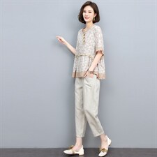 2022夏季新款透气舒适休闲套装时尚百搭显瘦两件套，女装套装/套裙，悦见她