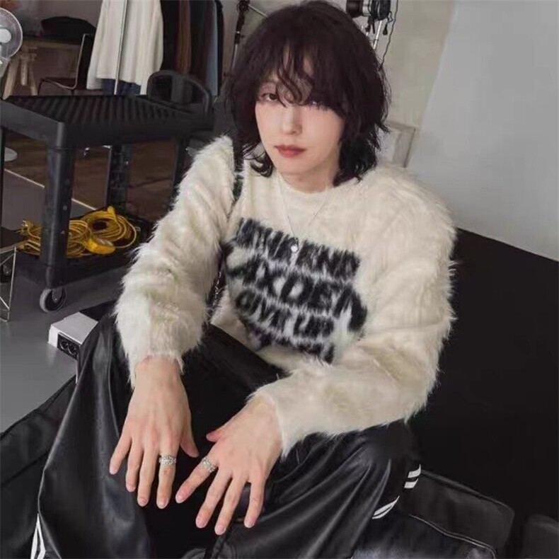 新款水貂毛针织衫外套男女冬款保暖毛衣青少年帅气毛线衣RM36-p54,男装针织衫/毛衣,星座1008