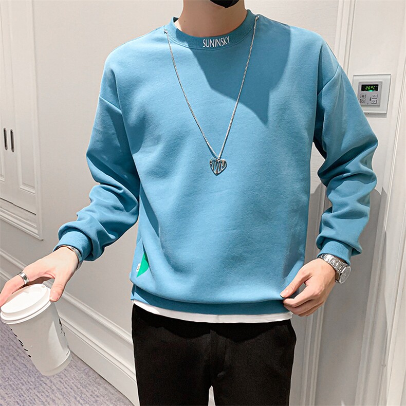 2024春季新款波高品质圆领项链装饰宽松学生卫衣男5772-p60,男装卫衣,电商D303