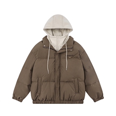 白底冬季时尚百搭宽松字母印花潮流棉服外套MY472特批115控168，男装棉衣，电商A247-1