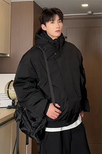 棉衣男ins潮牌潮流宽松休闲百搭棉服连帽复古棉袄MY1003-P100图片
