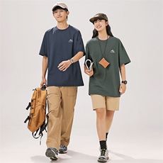 2024夏季新款男装日系潮牌纯棉印花圆领宽松短袖休闲T恤T950-F38，男装T恤，电商A101（原外27）