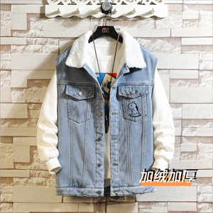 MJ232J-p68-控98 M-5XL 现货座山雕水晶绒cleanfit加绒马甲大码图片