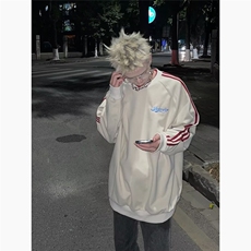 春季圆领卫衣2026年休闲新款重磅印花上衣美式男款宽松秋装潮牌，男装卫衣，星座506A