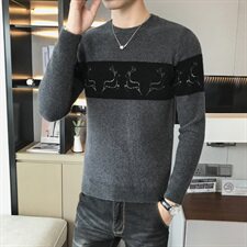 冬季店主风高品质潮流韩版圆领套头毛衣针织打底衫MY2023-P75控95，男装针织衫/毛衣，星座308A