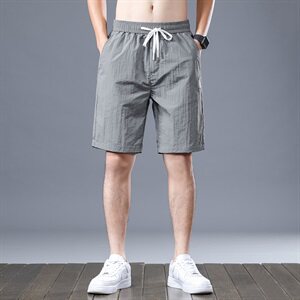 短裤男夏季潮流冰丝速干休闲宽松直筒运动五分裤沙滩裤子Z106-P30图片