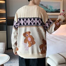男秋冬季新款潮韩版百搭情侣毛衣针织衫外套M80P38，男装针织衫/毛衣，星座1116-2