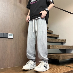 2025春夏款港风宽松设计感休闲百搭束脚卫裤休闲裤K24115-P40图片