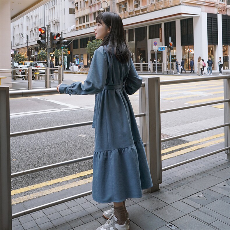 2021春季新款木耳边鱼尾裙货号L503,女装连衣裙,时倾STUDIO