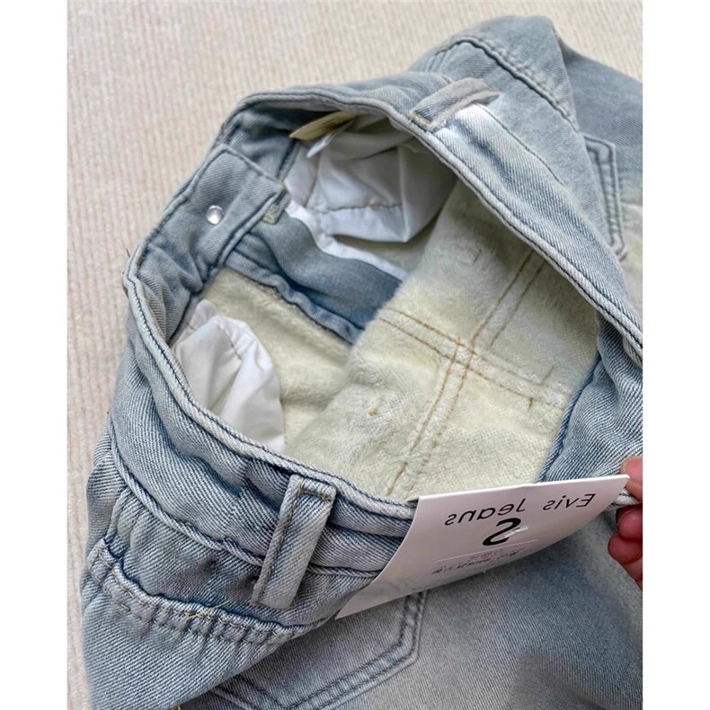 加绒加厚保暖牛仔裤女时尚百搭阔腿裤韩版NZ409-P40加绒P45,男装牛仔裤,星座308B-2