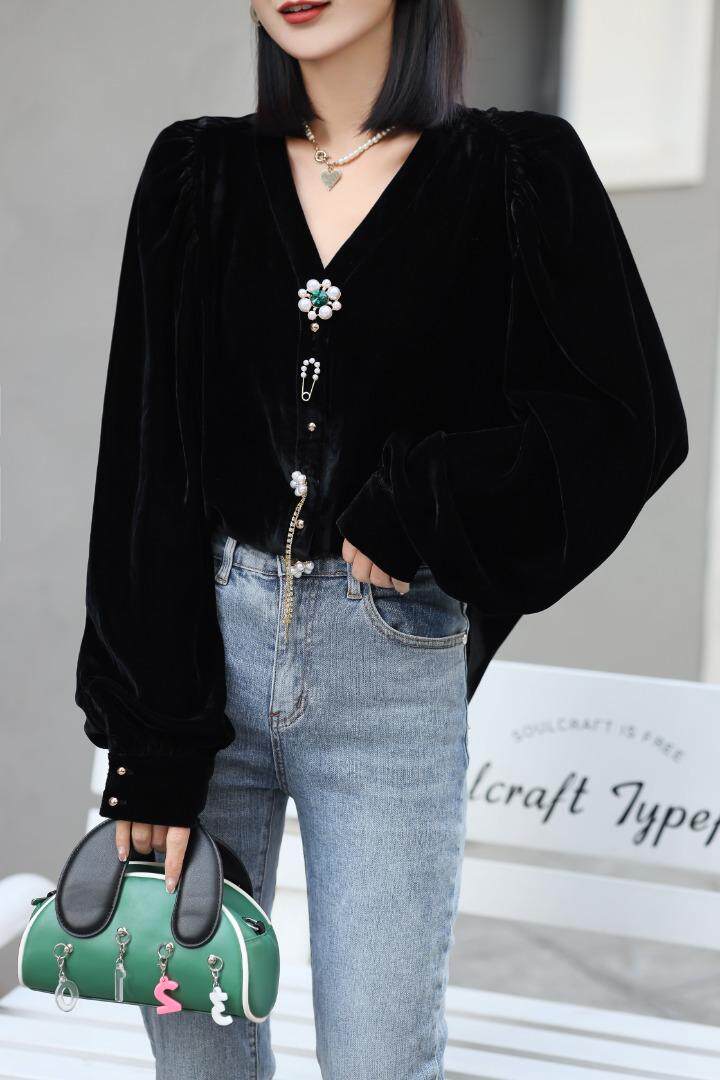 春季新款上新啦！丝绒面料质感非常好。火爆接单中…，其它，欧以美