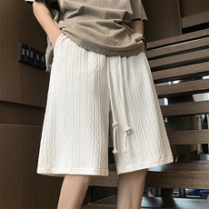 冰丝短裤男夏薄款设计感美式宽松抽绳休闲五分裤XZ514-2-1525-P38，男装牛仔裤，星座514-2(原B239)