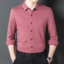 2023秋冬保暖休闲衬衫男士长袖中青年男装加厚衬衫衬衣BY668-P135图片