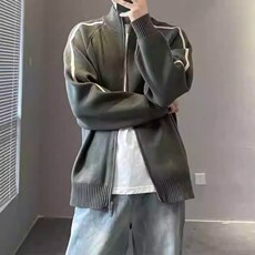 网图84887-P70男士拉链半高领毛衣秋冬新款开衫针织外套男简约，男装针织衫/毛衣，电商D310B