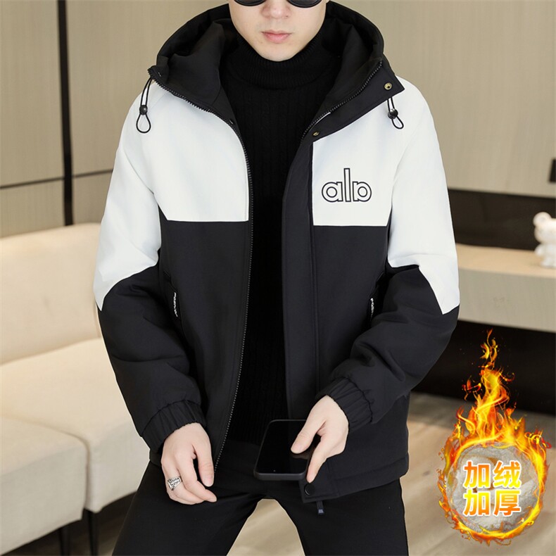秋冬男式加绒加厚连帽夹克男时尚潮流加厚棉衣男外套MY833-P73,男装夹克,星座310B-3
