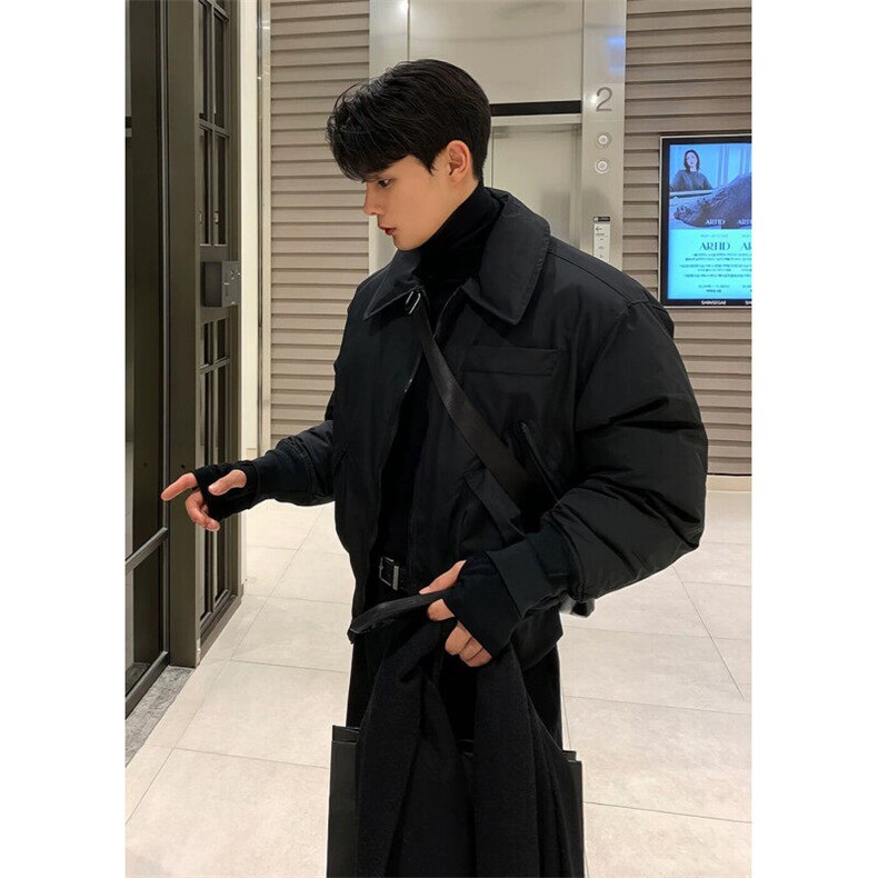 706-2-CMY279-P108冬季韩版黑色加厚工装棉服痞帅短款棉衣外套，男装棉衣，星座706-2