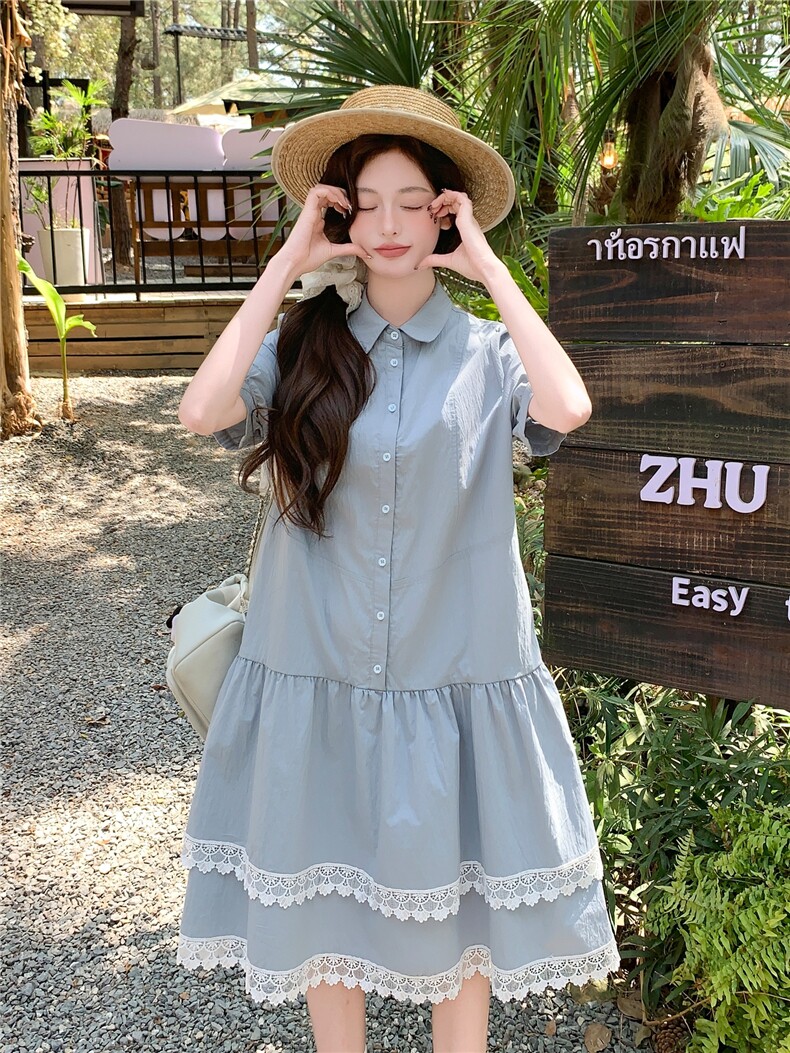 2026夏季新品甜美可爱蛋糕衬衫裙,女装连衣裙,珍莉伊缘