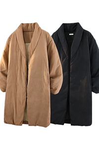 8XL-M 90白鸭绒！特大码羽绒服日系绒面长款棉衣男 YRFC03P268图片