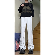 美式ins高街hiphop微喇铆钉牛仔裤货号K2435P50控68，男装牛仔裤，电商A063