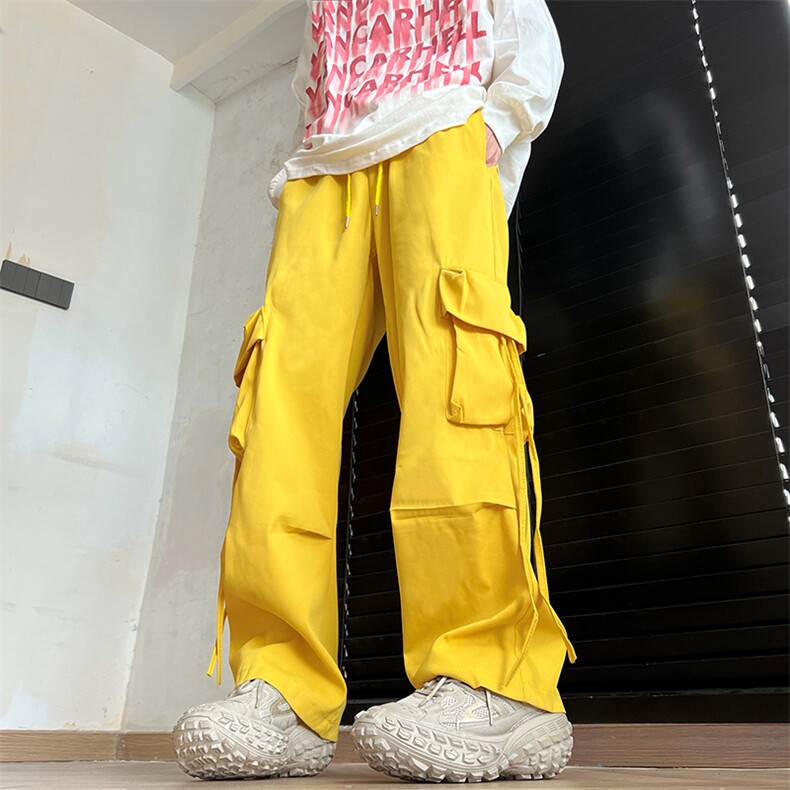 早秋工装大口袋美式多巴胺高街拖地裤XZ603-K704-P50控68，男装休闲裤，星座603