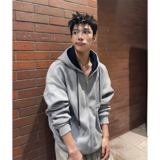 抖音得物二开美式高街重磅结构双层撞色连帽卫衣开衫外套W116，男装卫衣，电商A486