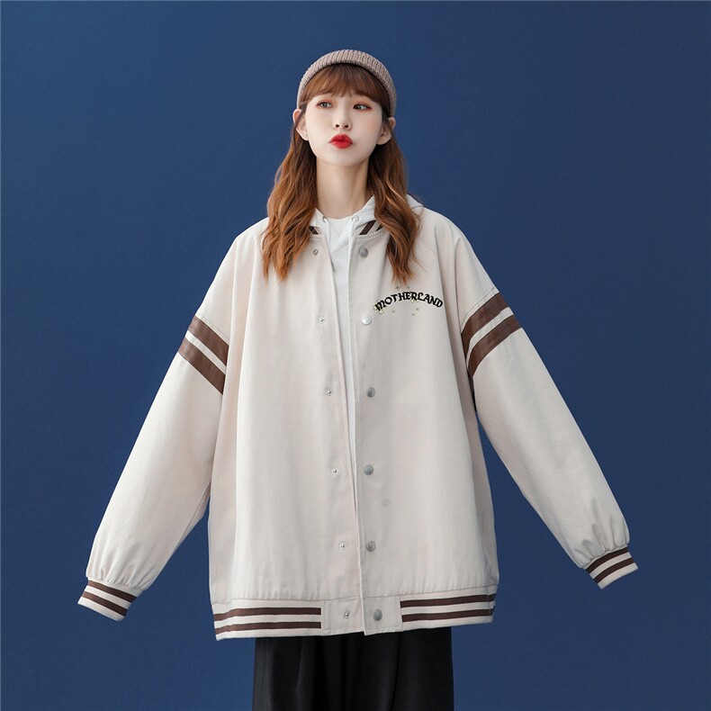23春季新款时尚INS潮流美式西海岸螺纹棒球服百搭夹克G297P65控88,男装夹克,A247A