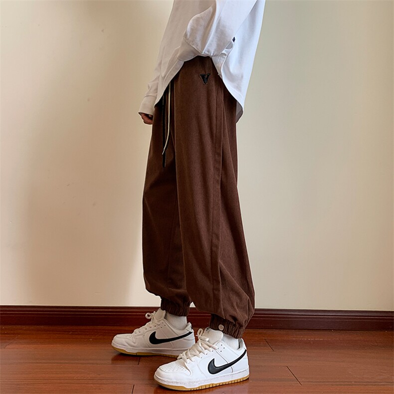 KP800P50港风休闲裤男宽松直筒拖地裤束脚裤卫裤,男装休闲裤,星座1204-3